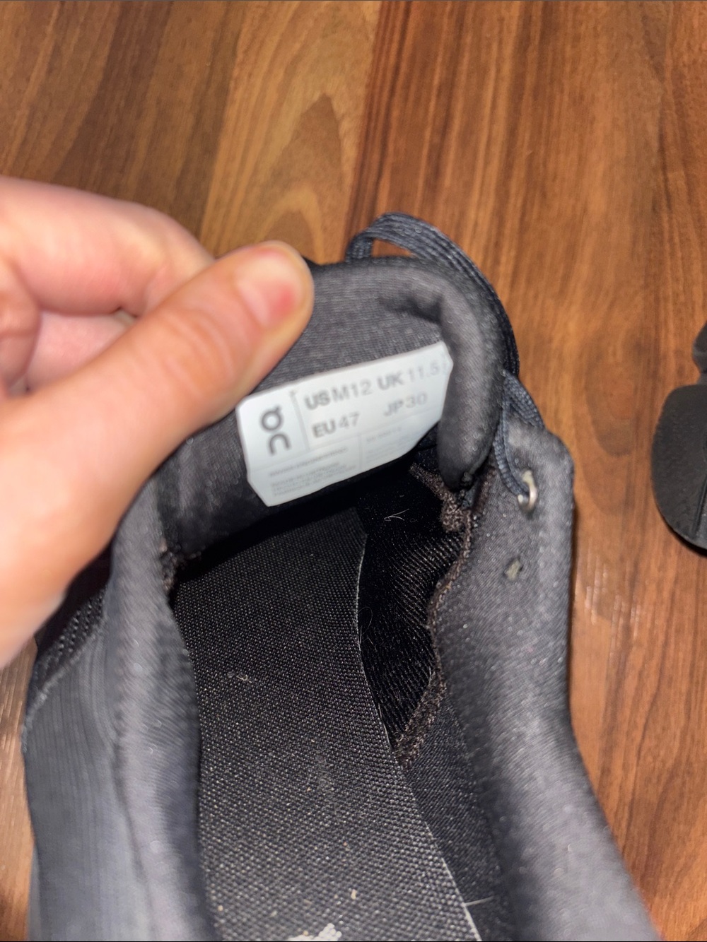 On Running Black Men's Athletic Running Sneakers | 12 - Picture 6 of 6